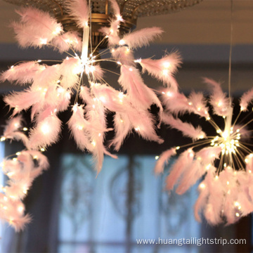 Lamp Feathers Party Decoration Fluffy Feathers Fairy Copper